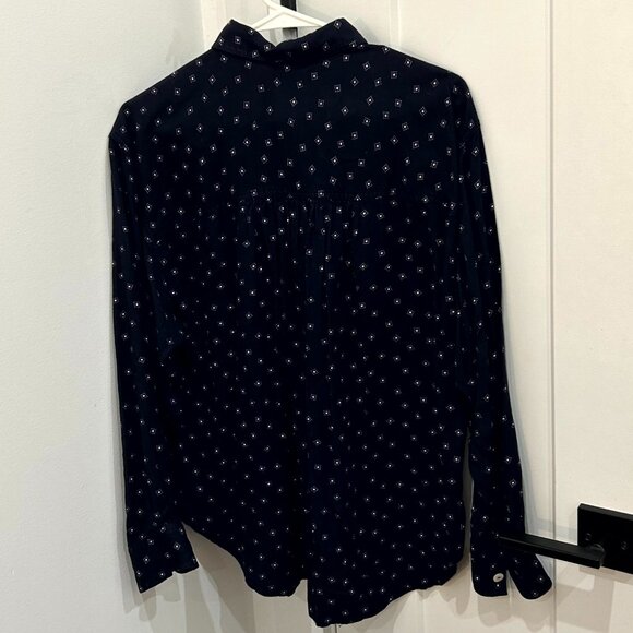 Vintage Dark Blue Button Down Shirt - Size M - Picture 2 of 3